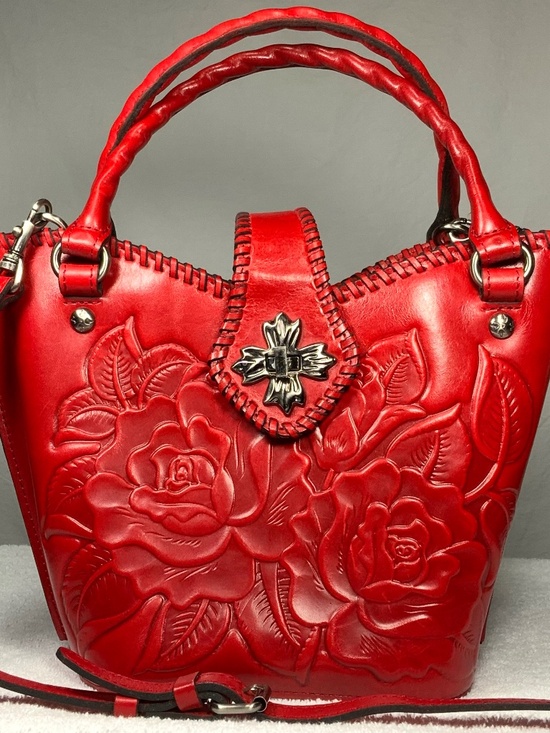 Patricia Nash Handbags - NWOT - Patricia Nash Ninetta Bag – Vibrant Red Tooled